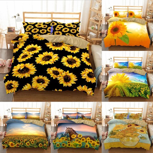 Sonnenblume blume bettbezug - 3d,
