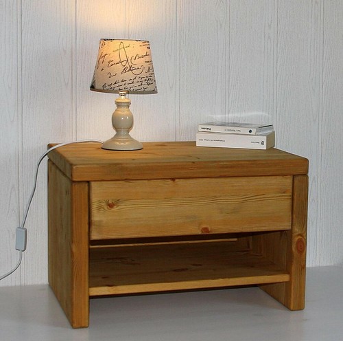 Massivholz nachtkommode höhe - nachtkommode,