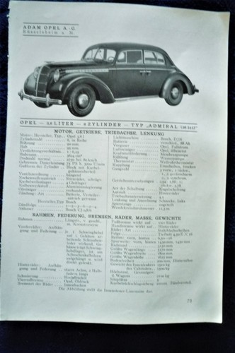 Typenblatt oldtimer datenblatt - oldtimer,