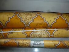 2,3 qm Original alte Fliesenfolie Küche oder Bad orange braun gelb Klebefolie