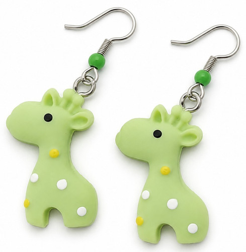 Giraffen grün ohrringe - grün,