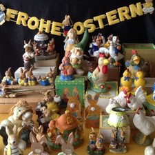 NEU Osterdekoration Oster Deko Keramik Hasen Küken Gänse siehe Fotos zur Auswahl
