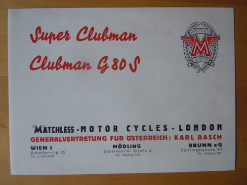 Matchless super clubman 80 - g,