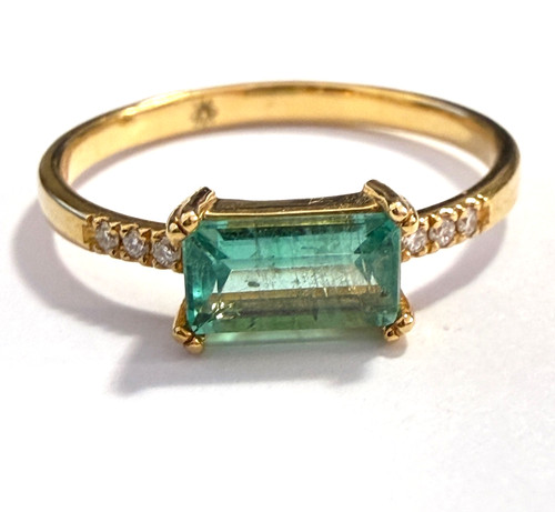 Smaragd-Brillant-Ring