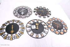 Retro 5 wunderschöne 60er Jahre Wanduhren Metalluhren Designer Uhren Eisenuhren 