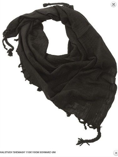 Arafat schal plo schwarz uni - schal,