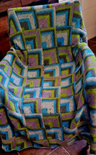 Handgestrickte Wohndecke, Kuscheldecke, Bettüberwurf  Handarbeit, ca 110x180cm