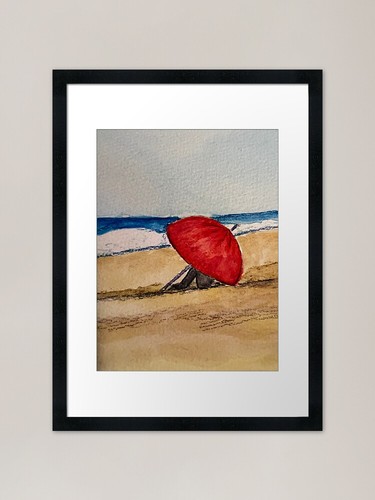 Roter regenschirm gerahmter - regenschirm,