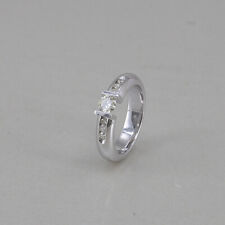 RING Spannring  585/14k Weissgold Brillanten ca. 0,30 ct W/si, Ringweite: 51