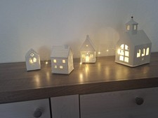 Räder Teelichthalter Häuser + Kapelle Top Zustand