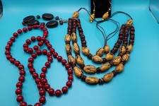 LOT OF 2 NECKLACES TAGUA NUT 3