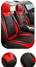 Autositzbezug Universal in PU Leder Rot Schwarz Cooles Design Neu