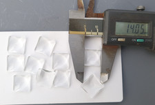 30 stk 14mm Klar Glas Quadrat