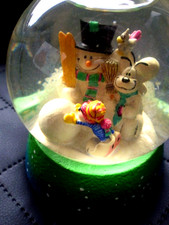 DIDDL Schneekugel groß Motiv Diddl Maus DIDDL Kind + Schneemann ca. 11 x 13 cm