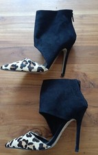 High Heels, Gr. 37, schwarz, Leoprint