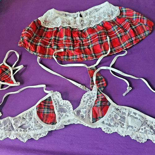Tlg dessous set kariertem - 4,