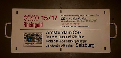 Zuglaufschild tee metall 1986 - metall,