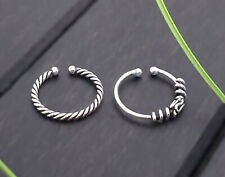 925 Echt Silber Septum Fake Klemmen Nasenpiercing Nasenring Piercing Helix Ring 