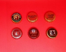 6 verschiedene Kronkorken | Deutsche Brauereien | Bolten, Simon, Erdinger u.a