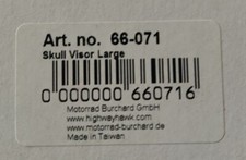 Skeleton Skull Chrome Statue Fender/Visor Ornament - L gebraucht wie Neu