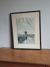 Antike Radierung signiert von Hartmann Fritz Friedrich 1876-1961