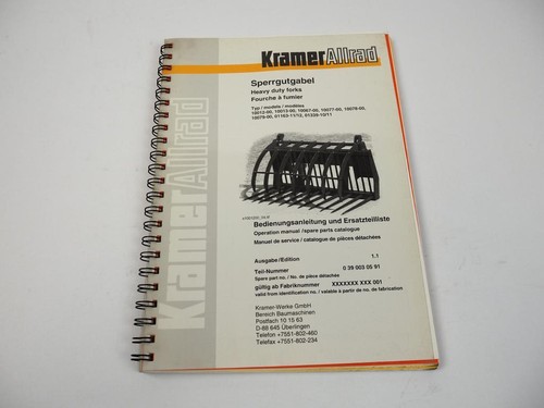 Kramer allrad sperrgutgabel - kramer,