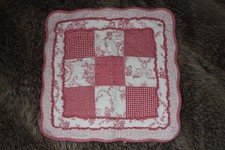Kissenbezug Clayre & Eef 50x50 Landhaus Patchwork Gemustert Kariert Rot Weiß