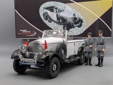 Modellautos 1:18 Signature Models Mercedes Benz G4 1938 Weiß mit 3 Figuren OVP
