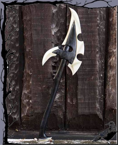 Larp hiebwaffe axt dunkel - larp,