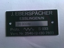 Nameplate plate vintage car