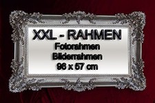XXL Bilderrahmen Fotorahmen Poster Rahmen Gemälderahmen Antiksilber Barock 96x57