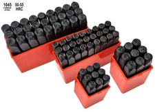 Schlagbuchstaben Schlagzahlen Schlagstempel Prägestempel 0 bis 9 A bis Z Set