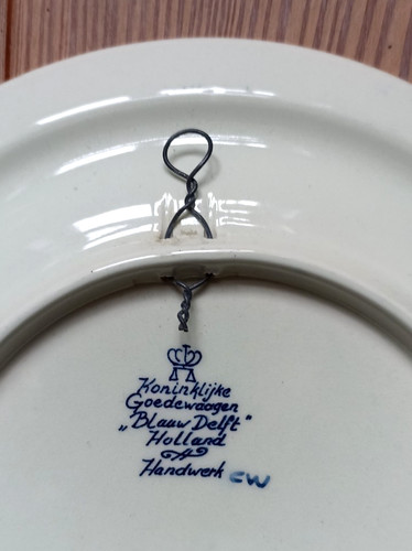 Wandteller blue delft - 2,
