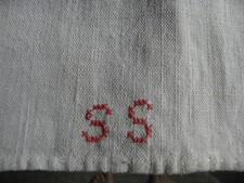 Uraltes handgewebtes Bauernleinen Laken 88 x 184 cm  PP2