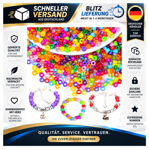 Bunte pony perlen set 1150 - bunte,