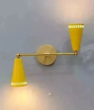 Elegante 50er Jahre Mid Century Modern Italienische Messing Wandleuchter Leuchte