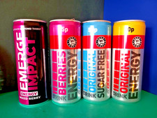 x 4 LEERE 250ml SOFT & ENERGY