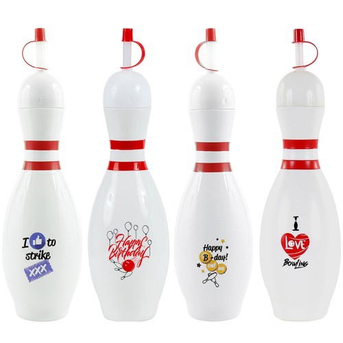 Bowling pin trinkflasche happy - bowling,