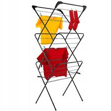 KADAX Schwarzer Turmwäscheständer, Standtrockner mit 15m Trockenfläche