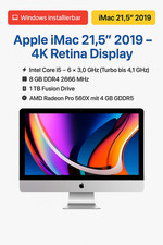 Apple iMac 21,5" 4K Intel i5 3,0 GHz, 1TB FD, 8GB RAM, 2019 Pro 560X 4GB Händler
