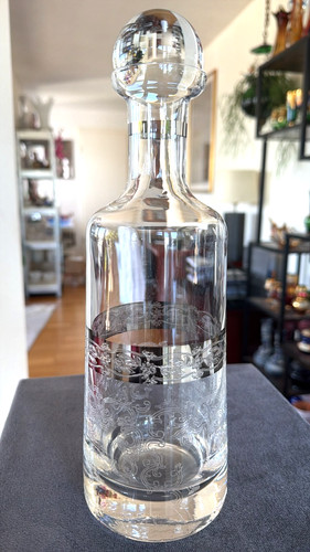 Große schwere glas karaffe - große,