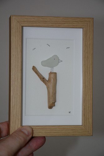 Handgemachtes seeglas bild - handgemachtes, seeglas-bild