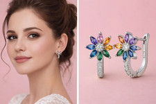 Damen Ohrringe Blumen