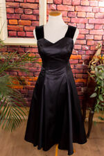 Vintage Tanzkleid schwarz Schimmer RADAR Gothic Rockabella Petticoatkleid XS