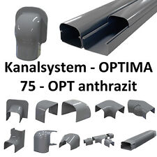 Kanalsystem OPTIMA 75 - OPT in anthrazitgrau, für Klimaanlagen / Wärmepumpen