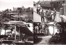4x REPRO Foto 81.ID Panzerjäger Frankreich 1940 Chagny Eisenbahngeschütz Brücke