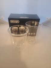 De'Longhi Doppelwandige Latte Macchiato Gläser x2-Klar DLSC312 330ML 11,1 flüssige Unzen