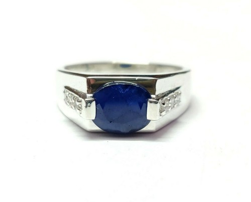 Blauer saphir ring natürlich - saphir,