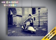 Vintage vespa poster - vespa,