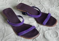 GIGLI Made in Italy - Sandaletten Riemchen-Sandalen Gr. 37 / UK4 Lila Leder TOP!